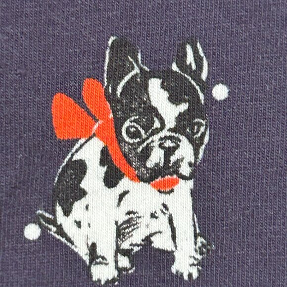 J.Crew NWT Dreamy Pajamas with Holiday French Bulldog Print - Picture 5 of 11